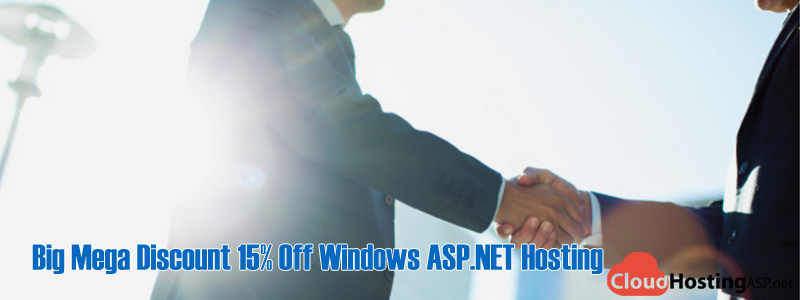 Big Mega Discount 15% Off Windows ASP.NET Hosting